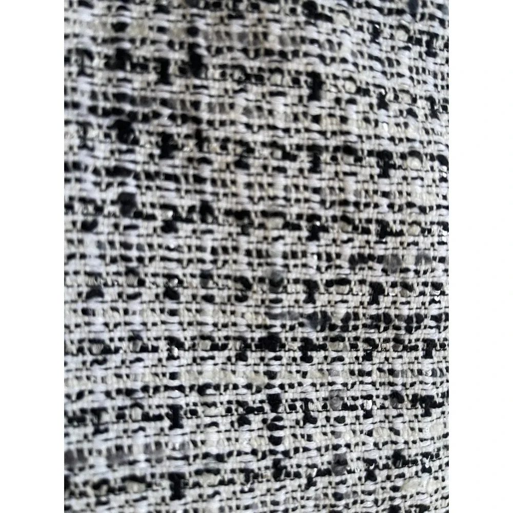 J. Crew Tweed Sheath Dress Black‎ White Long Sleeve Career Size 10
